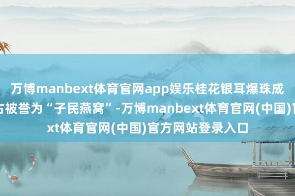 万博manbext体育官网app娱乐桂花银耳爆珠成商场新宠银耳自古被誉为“子民燕窝”-万博manbext体育官网(中国)官方网站登录入口