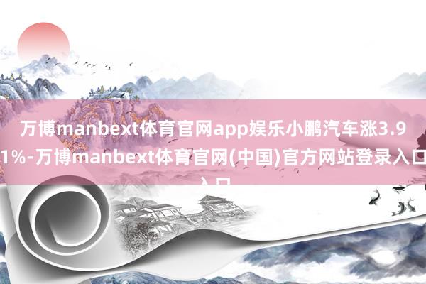 万博manbext体育官网app娱乐小鹏汽车涨3.91%-万博manbext体育官网(中国)官方网站登录入口