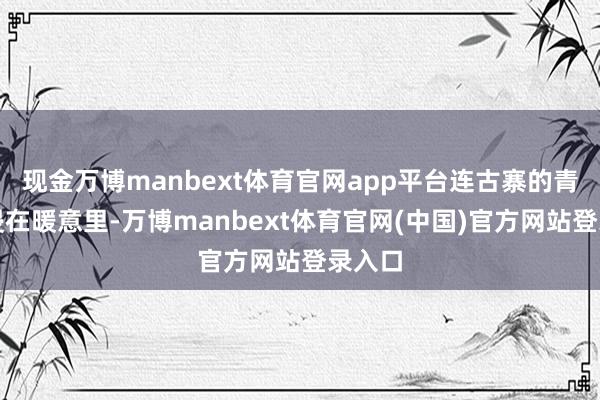 现金万博manbext体育官网app平台连古寨的青瓦都浸在暖