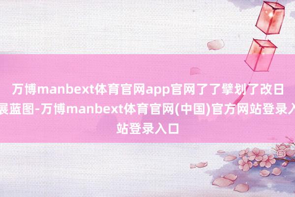 万博manbext体育官网app官网了了擘划了改日发展蓝图-